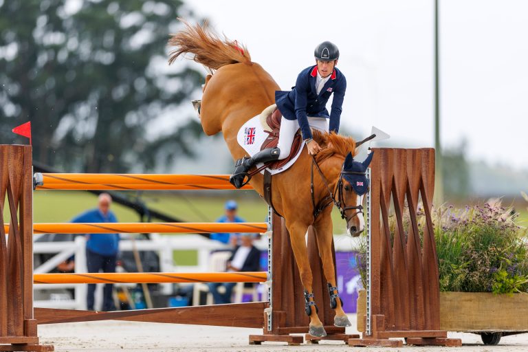 Scott Brash und die unglaubliche Hello Folie bei der EM in Crozet. Foto: sportfotos-lafrentz.de