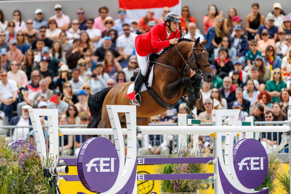 Fokussiert bis zum letzten Hindernis sicherten sich Richard Vogel und United Touch S mit fünf fehlerfreien Parcours den Titel. Foto: sportfotos-lafrentz.de