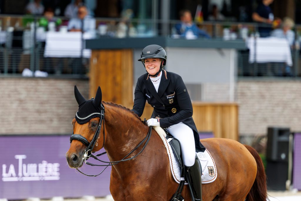 Katharina Hemmer und Denoix hatten allen Grund, zufrieden mit sich und ihrer Championatspremiere zu sein! Foto: Sportfotos-lafrentz.de