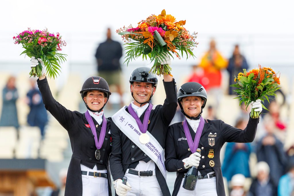Shiny, happy people heute in Crozet auf dem EM Treppchen … Foto: sportfotos-lafrentz.de