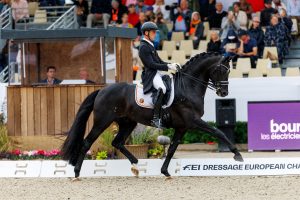 Die neuen Europameister der Dressurreiter im Grand Prix Special kommen aus Belgien: Justin Verboomen und Zonik Plus. Foto: sportfotos-lafrentz.de