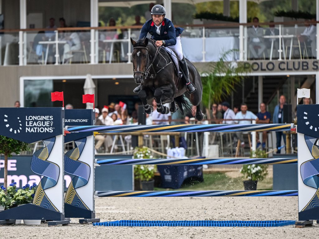Ohne Hindernisfehler bei ihrem League of Nations Debüt: Adrian Whiteway und Chacco Volo. Foto: FEI 