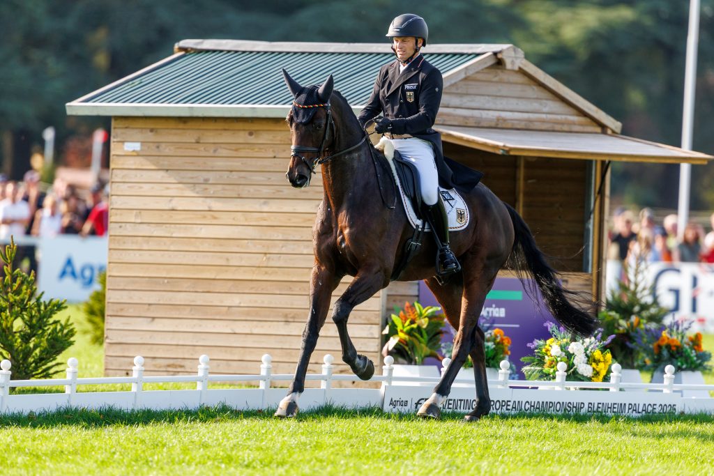 Olympiasieger in Aktion: Michael Jung und Chipmunk bei der EM in Blenheim 2025. Foto: Sportfotos-lafrentz.de