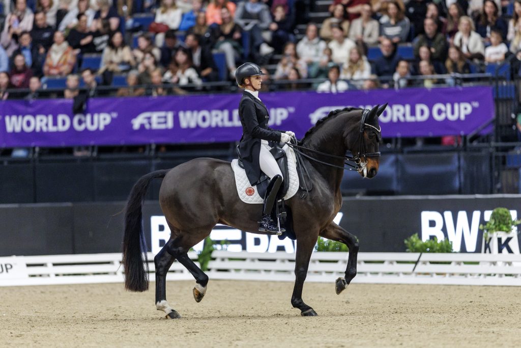 Eine glänzende Vorstellung von Jessica von Bredow-Werndl und Diallo in der Weltcup-Kür von Stuttgart. FEI/www.sportfotos-lafrentz.de/Stefan Lafrentz