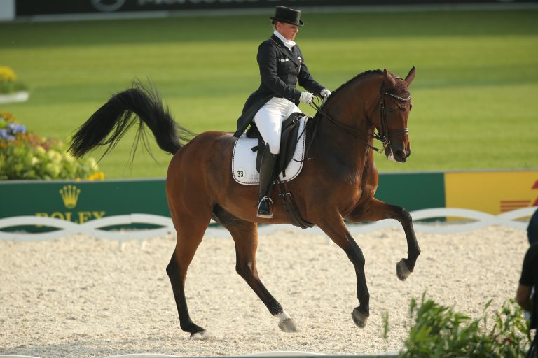 Isabell Werth und Don Johnson bei den Europameisterschaften 2015 in Aachen. Foto: sportfotos-lafrentz.de