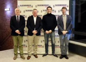 OL Präsident Dr. Wolfgang Schulze-Schleppinghoff, Carsten Rotermund, Christoph Rowold und Dr. André Hahn. Foto: Oldenburger-pferde.com