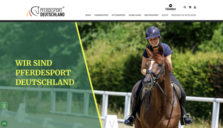 Die neue FN- bzw. Pferdesport Deutschland Website.