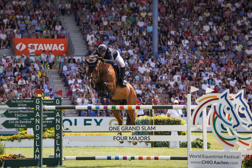 José Maria (JR) Larocca und Finn Lente sicherten sich im Rolex Grand Prix beim TSCHIO in Aachen nach drei starken Runden Rang drei. (Foto Thamm)