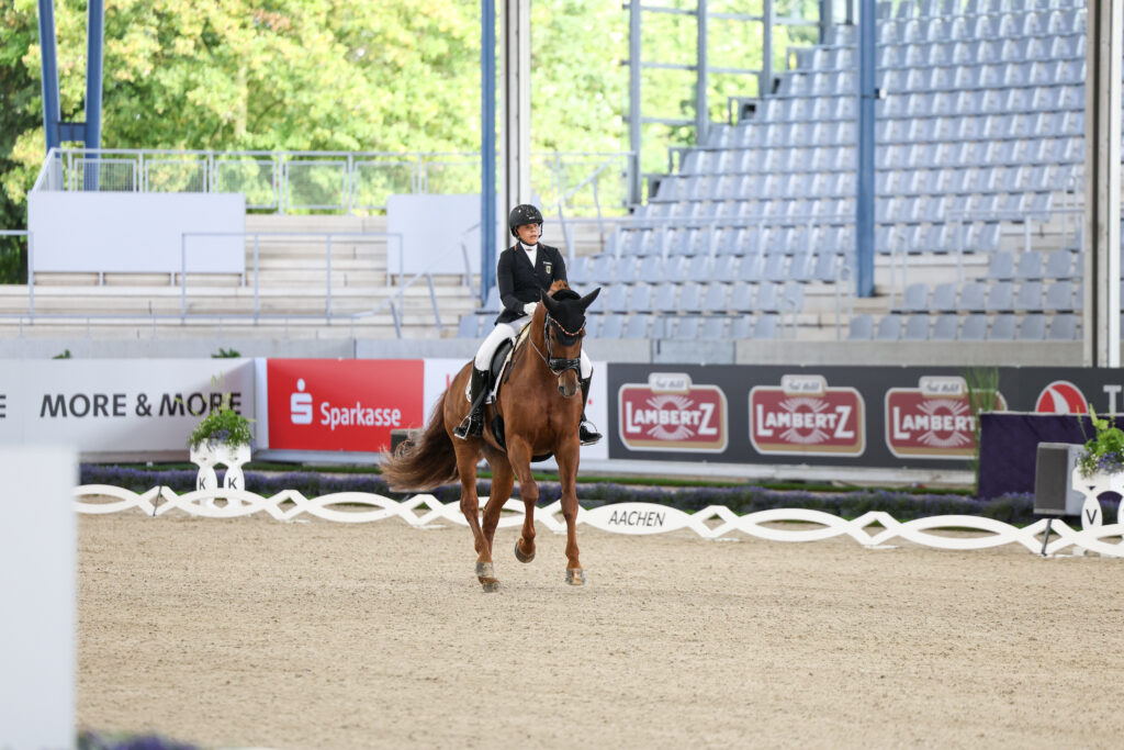 Helen Brandt und Vulkan Vegas IB starten in Aachen zum ersten Mal bei einem Championat für Deutschland. (Foto Thamm)