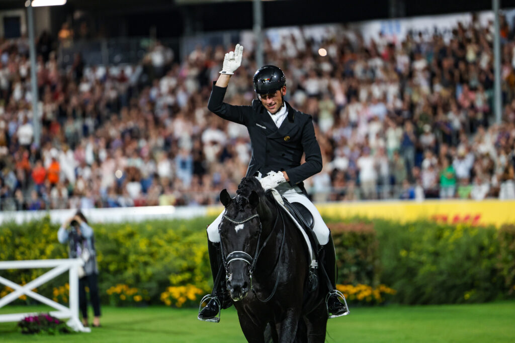 Justin Verboomen und Zonik Plus waren als Favoriten angereist und mussten am Ende ohne Einzelmedaille nach Hause fahren. (Foto Thamm)