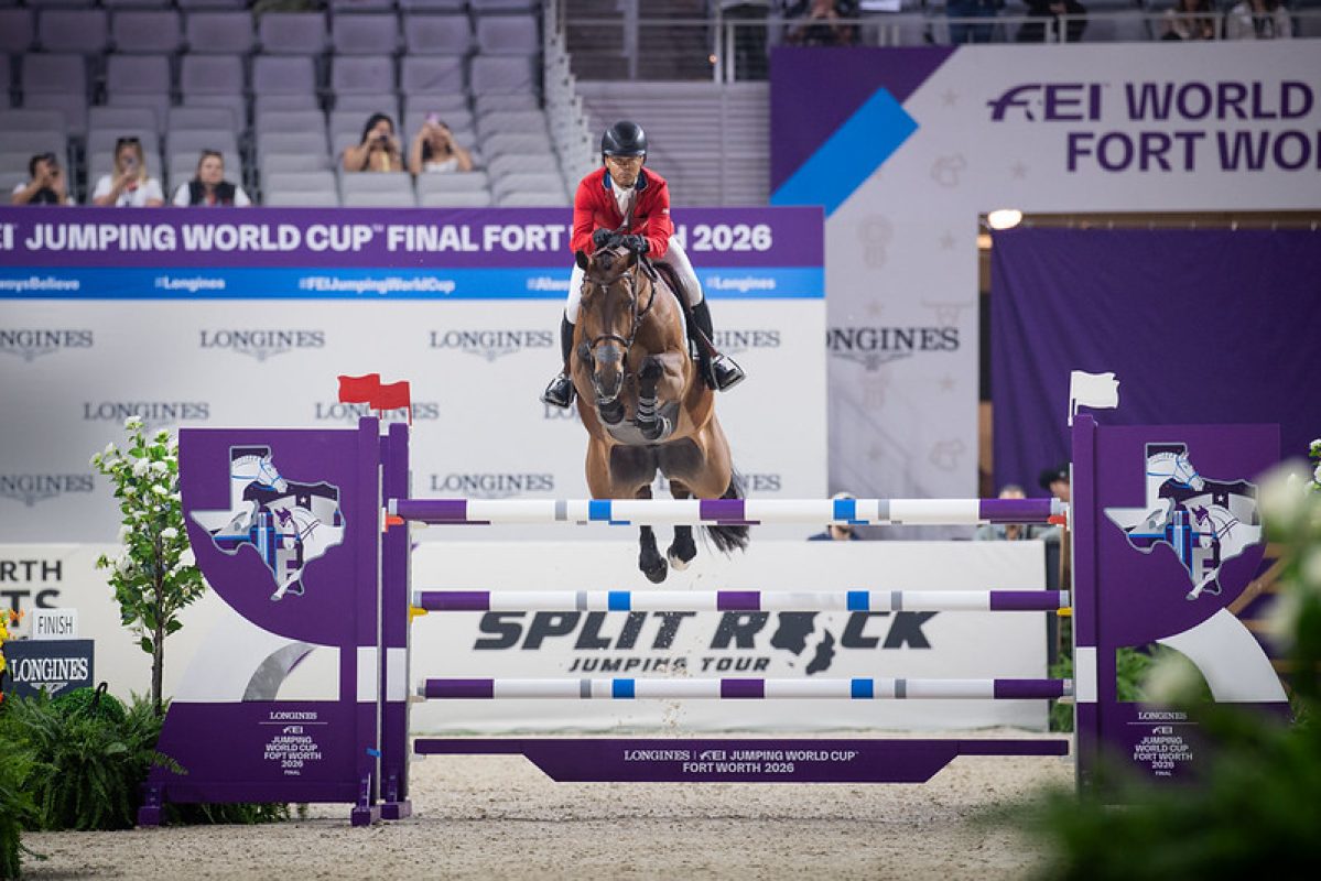 Kent Farrington und Toulayna siegen im Auftaktspringen beim Weltcup Finale in Texas. (Foto FEI Shannon Brinkmann)