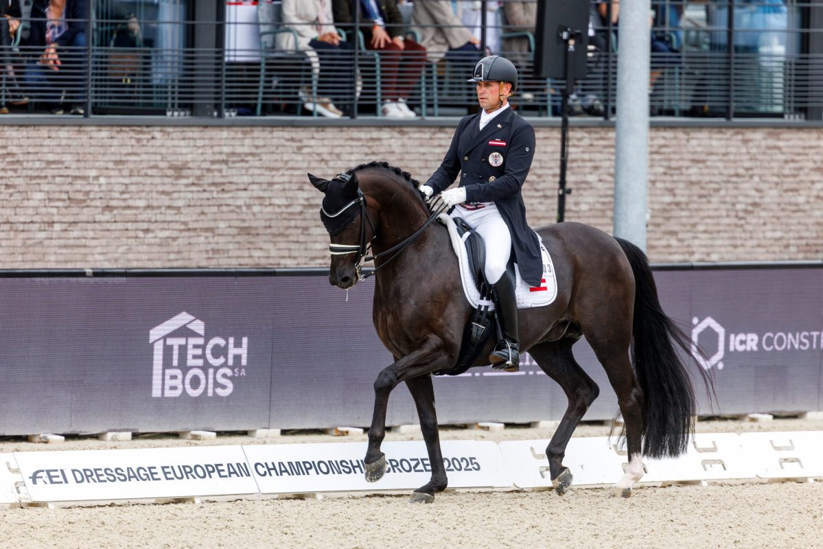 Stefan Lehfellner und Roberto Carlos MT bei den Europameisterschaften in Crozet. Foto: sportfotos-lafrentz.de