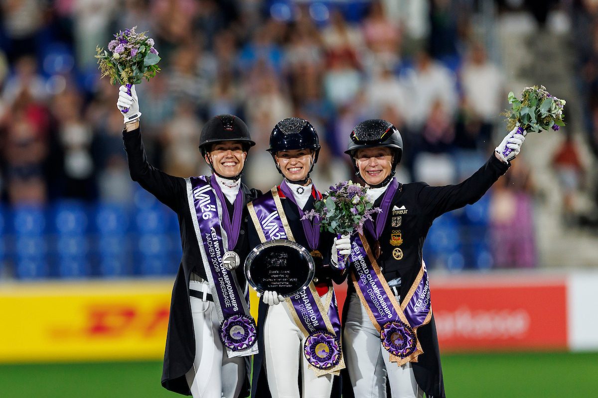 Cathrine Laudrup-Dufour gewinnt Silber hinter Charlotte Fry und vor Isabell Werth. (Foto Lafrentz)