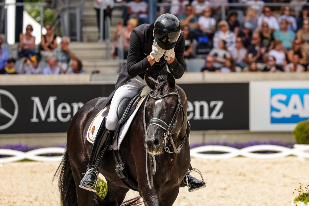 Justin Verboomen und Zonik Plus nach ihrem ersten Auftritt beim CHIO Aachen. Foto: Rebecca Thamm