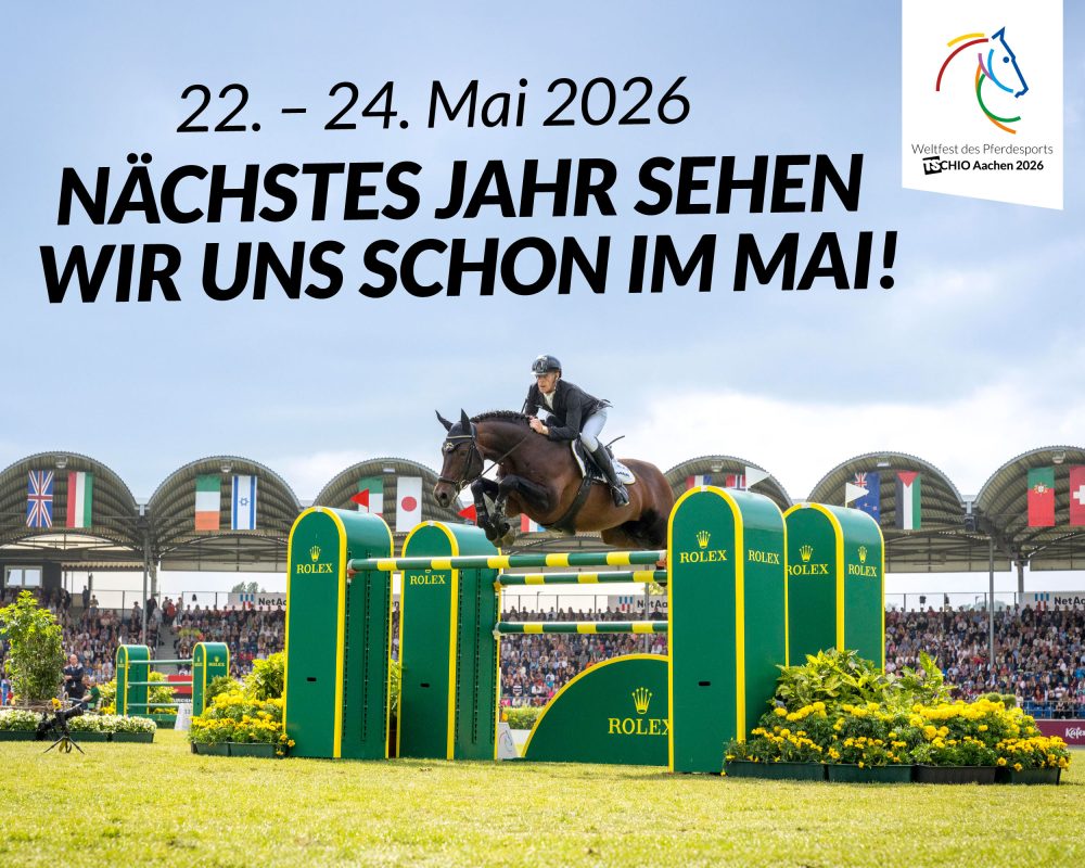 Tschio statt CHIO in 2026, aber wie üblich mit Rolex Grand Prix! Foto: CHIO Aachen