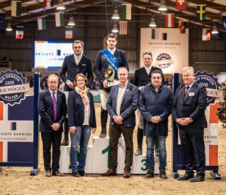 Die Top drei im Großen Preis von Gahlen 2026: Benjamin Wulschner, Sören Suppert und Toni Haßmann. Foto: PM/Welp